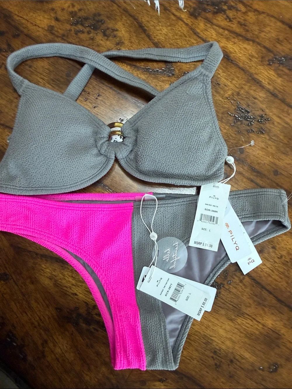 PILYQ Acai Reef Two Tone Bikini Set $164